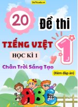 Tuyển tập 20 Đề thi Tiếng Việt Lớp 1 học kì 1 Chân Trời Sáng Tạo (Kèm đáp án)